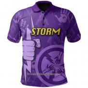 Camiseta Polo Melbourne Storm Rugby 2021 Indigena