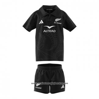 Camiseta Ninos Kit All Blacks Rugby 2024 Negro