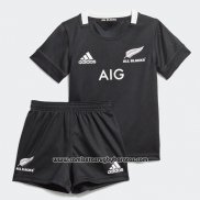 Camiseta Ninos Kit Nueva Zelandia All Blacks Rugby 2019-2020 Local