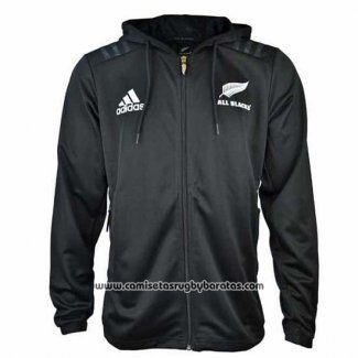 Chaqueta con Capucha Nueva Zelandia All Blacks Rugby 2018-2019 Negro