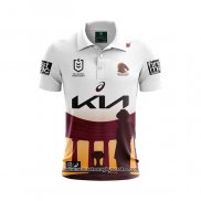 Camiseta Polo Brisbane Broncos Rugby 2024 ANZAC