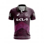 Camiseta Polo Brisbane Broncos Rugby 2024 Entrenamiento Fucsia